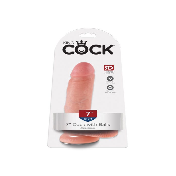 Gode avec Testicules 17,8 cm King Cock