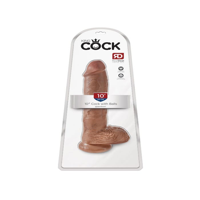 Gode avec Testicules 25,4 cm King Cock