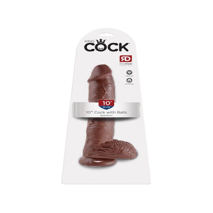 Gode avec Testicules 25,4 cm King Cock