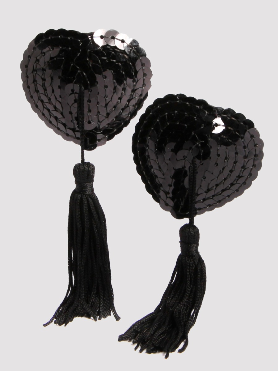 Cache-tétons pompons Oh! noir