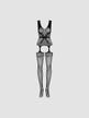 Combinaison porte-jarretelles F217 noir