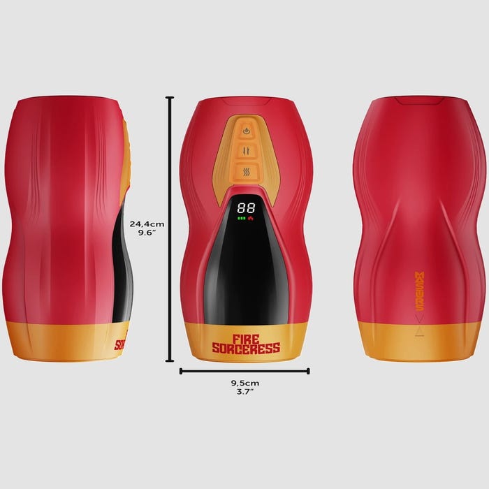 Masturbateur automatique chauffant et vibrant Solara Fire Sorceress