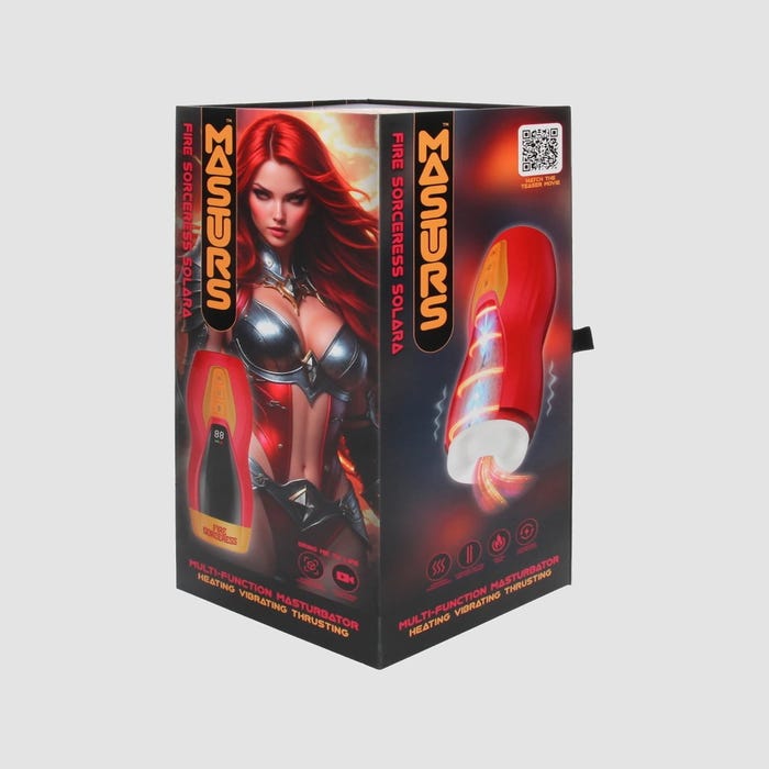 Masturbateur automatique chauffant et vibrant Solara Fire Sorceress