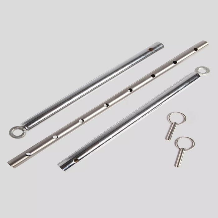 Barre d'écartement en métal argenté Expandable