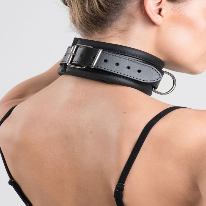 Collier BDSM en cuir Heavy Deluxe