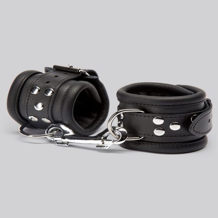 Menottes poignets en cuir Heavy Deluxe