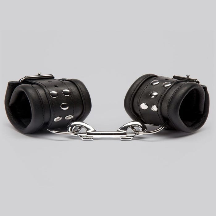 Menottes poignets en cuir Heavy Deluxe