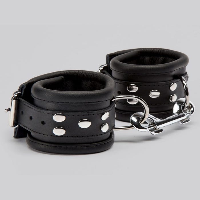Menottes poignets en cuir Heavy Deluxe