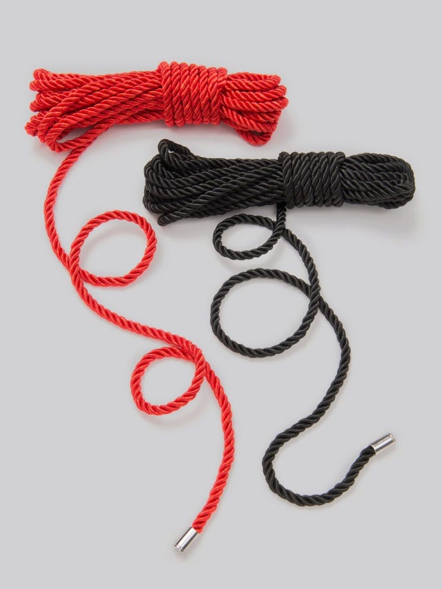 Lot Cordes Bondage Shibari - 3m + 5m - Coton Noir - Pour Adultes - Neuf