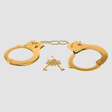 Menottes Dorées Metal Cuffs Fetish Fantasy Gold