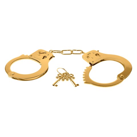 Menottes Dorées Metal Cuffs Fetish Fantasy Gold