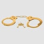 Menottes Dorées Metal Cuffs Fetish Fantasy Gold
