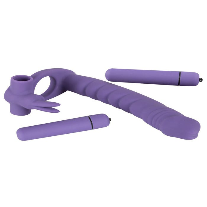 Anneau Vibrant & Gode Ceinture Double Pénétration Los Analos Double Delight