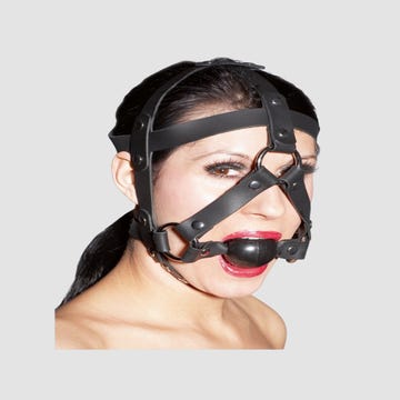 Harnais de Tête en Cuir avec Bâillon