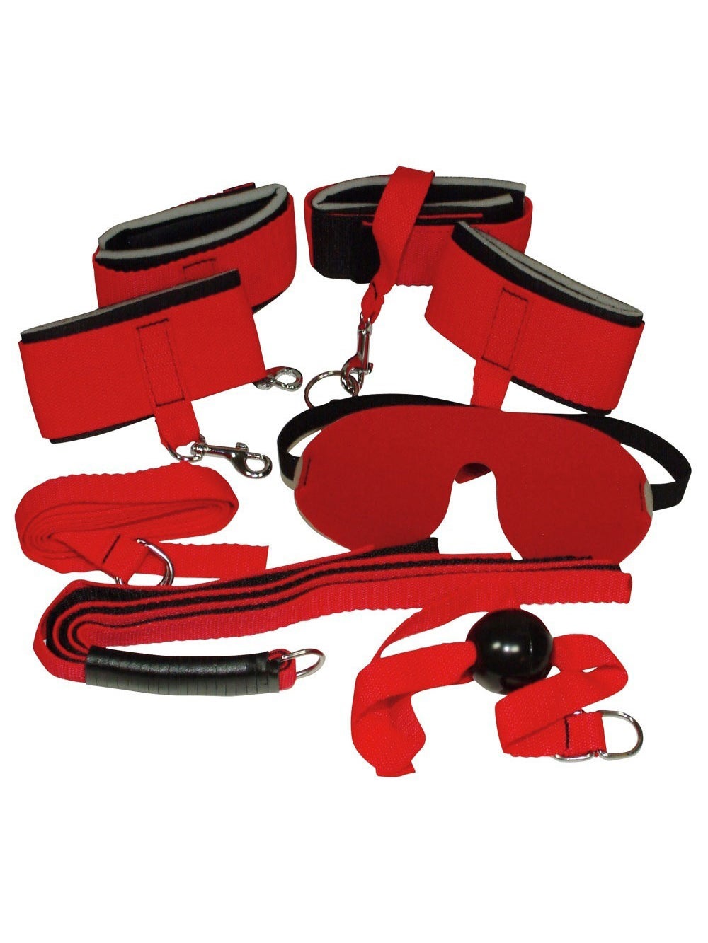Kit Bondage Rouge & Noir 6 Pièces 2