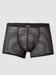 Boxer transparent rayures noir