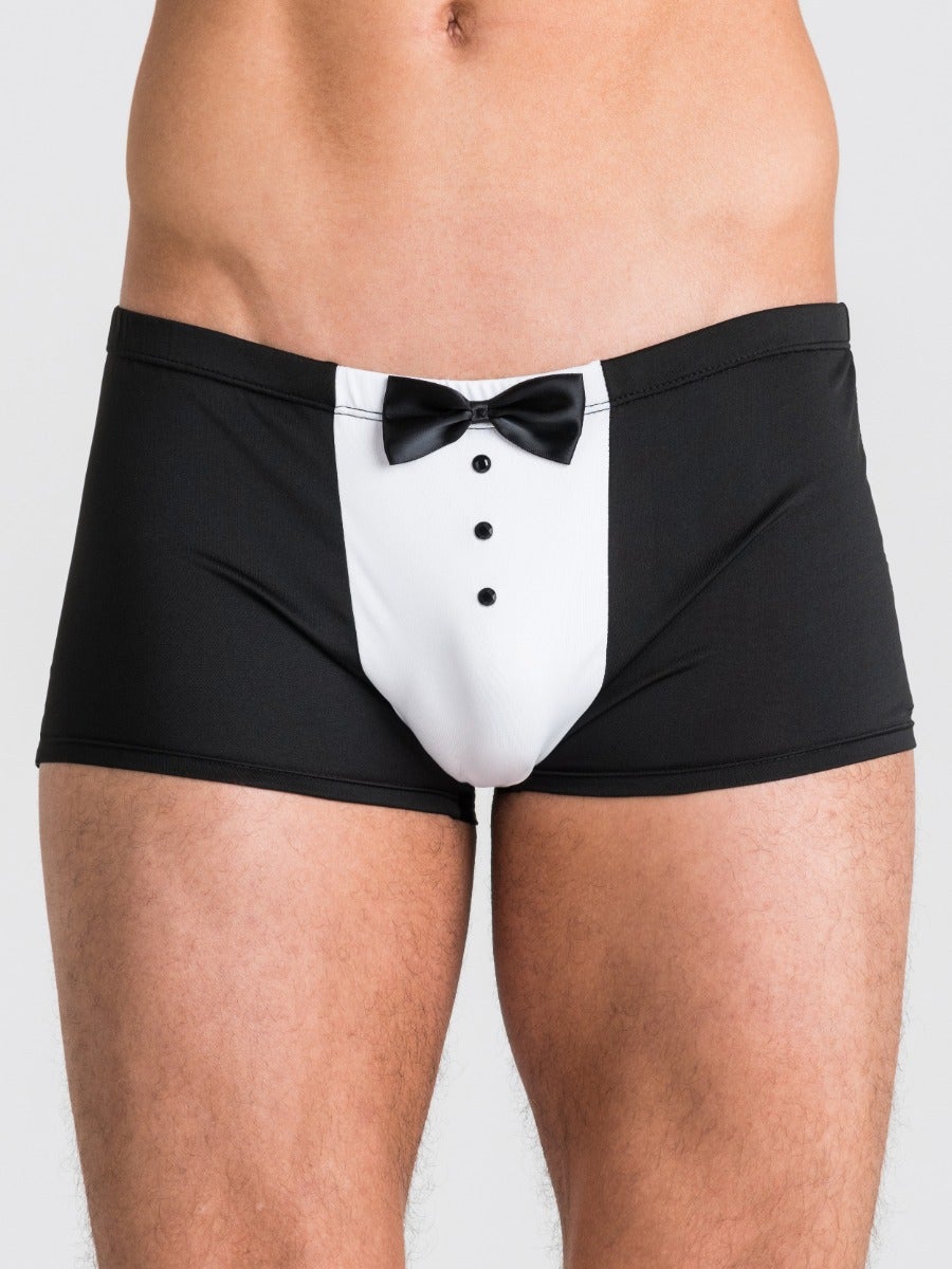 Boxer smoking Tuxedo