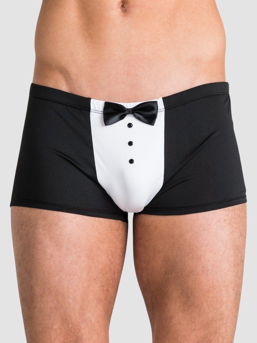 Boxer smoking Tuxedo