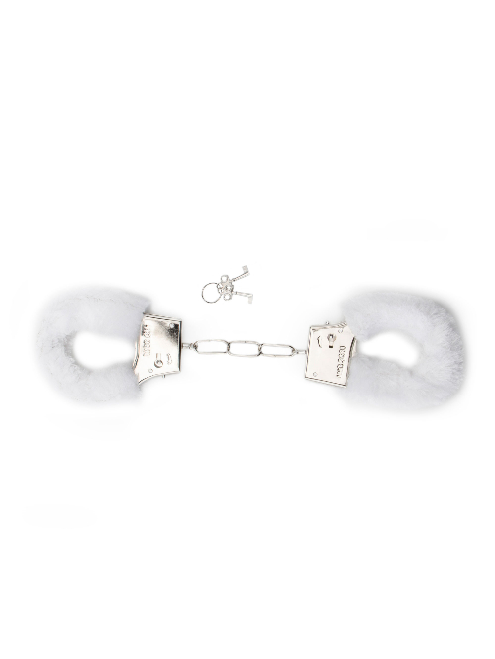 Menottes en Métal avec Fourrure Blanche main product photo