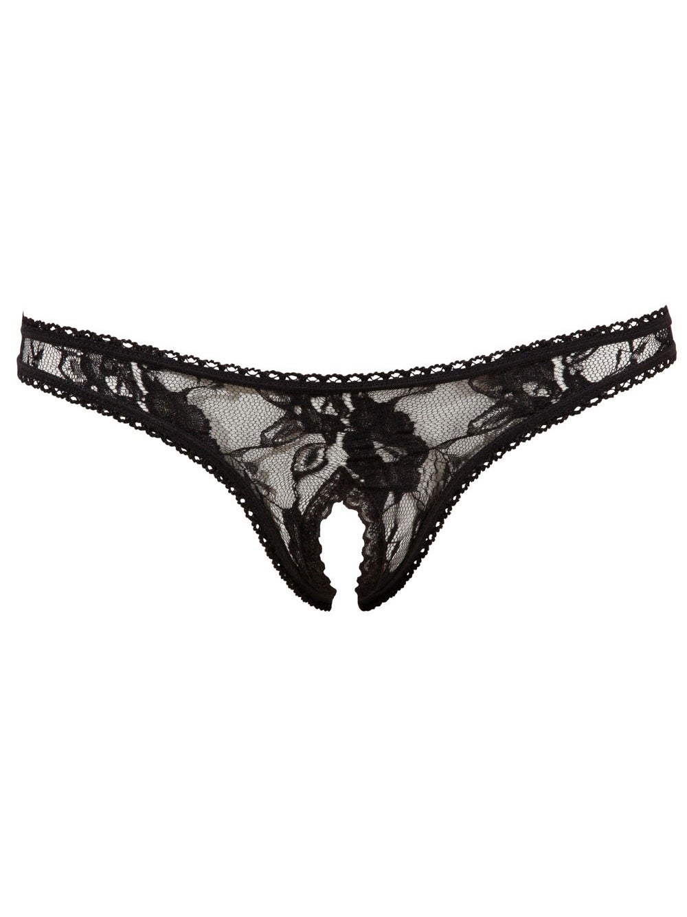 String Ouvert en Dentelle Noire 3
