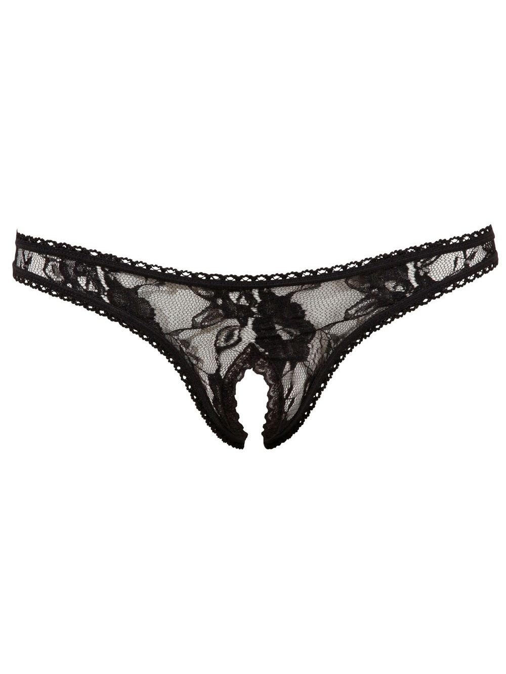 String Ouvert en Dentelle Noire main product photo