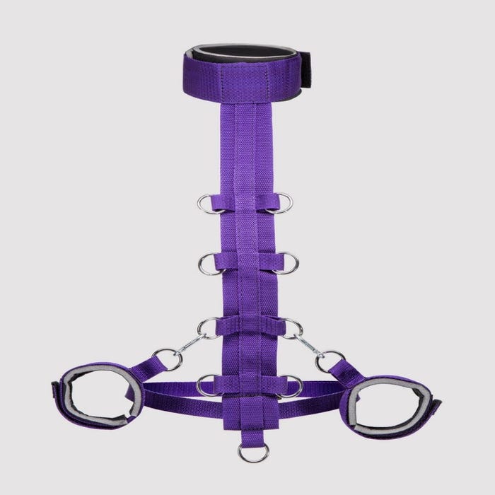 Harnais de buste avec menottes Purple Reins