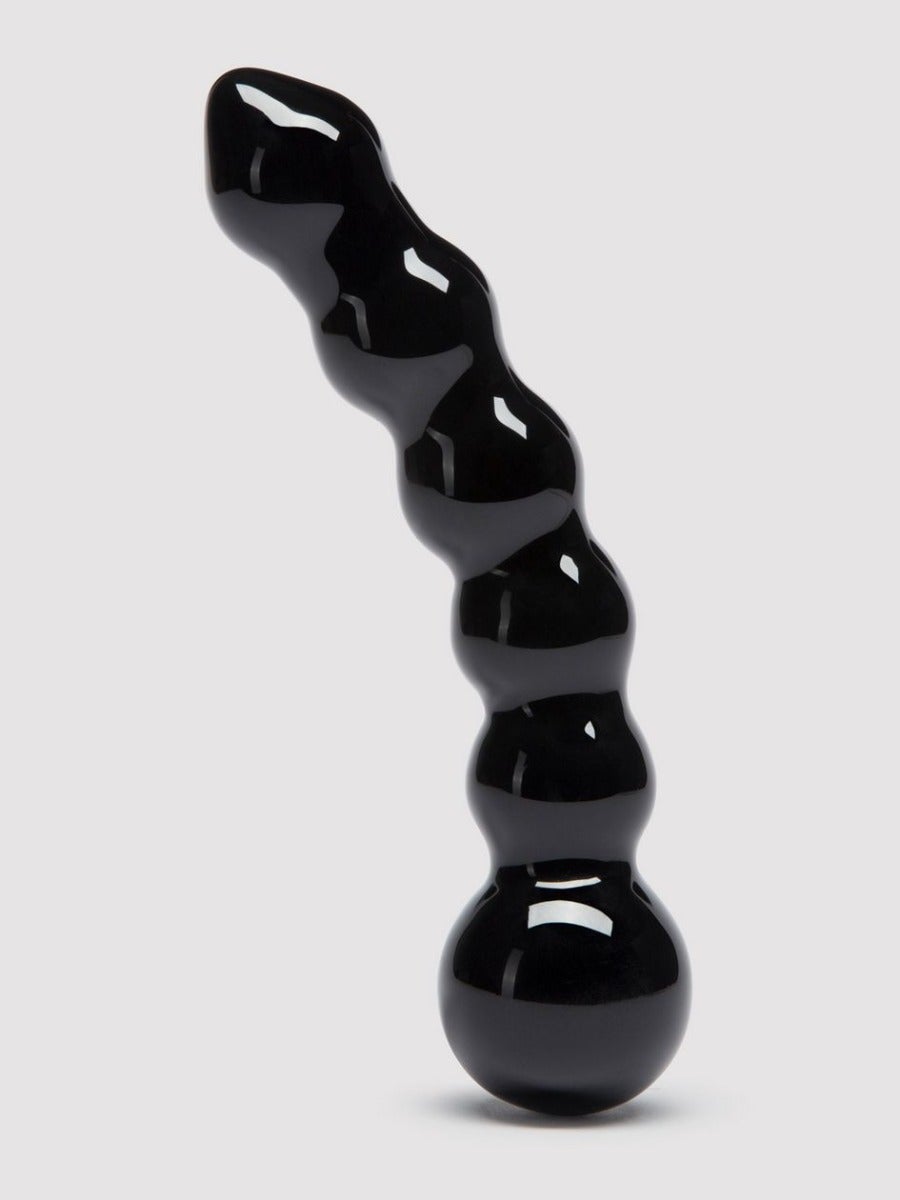 Dildo en verre 17,8 cm Sensual Glass noir