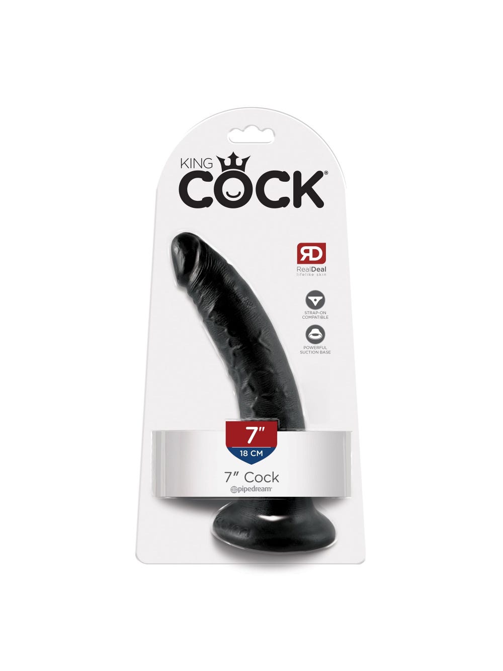 Gode Ventouse King Cock - 18 Cm Transparent - Sextoy Unisexe - Neuf