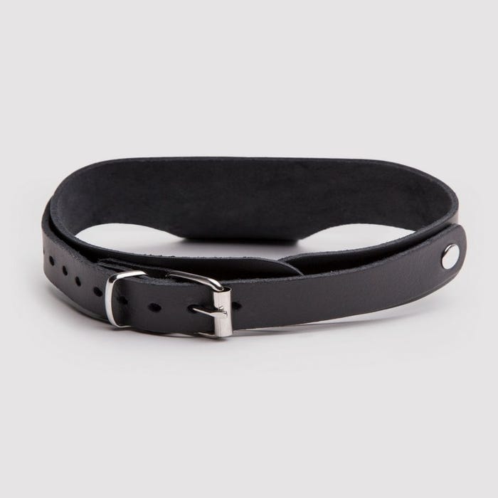 Collier en cuir avec cockring Deluxe