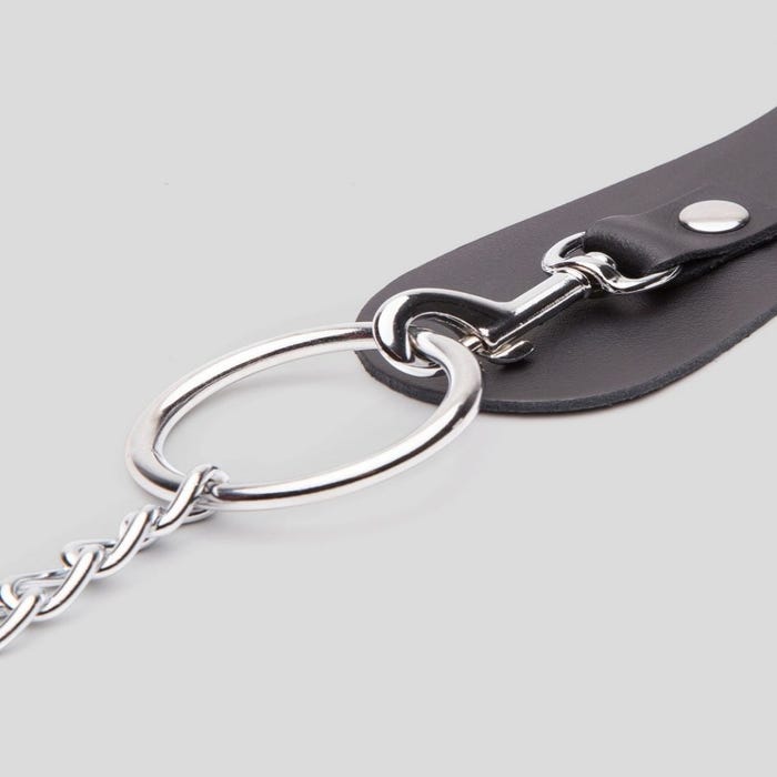 Collier en cuir avec cockring Deluxe