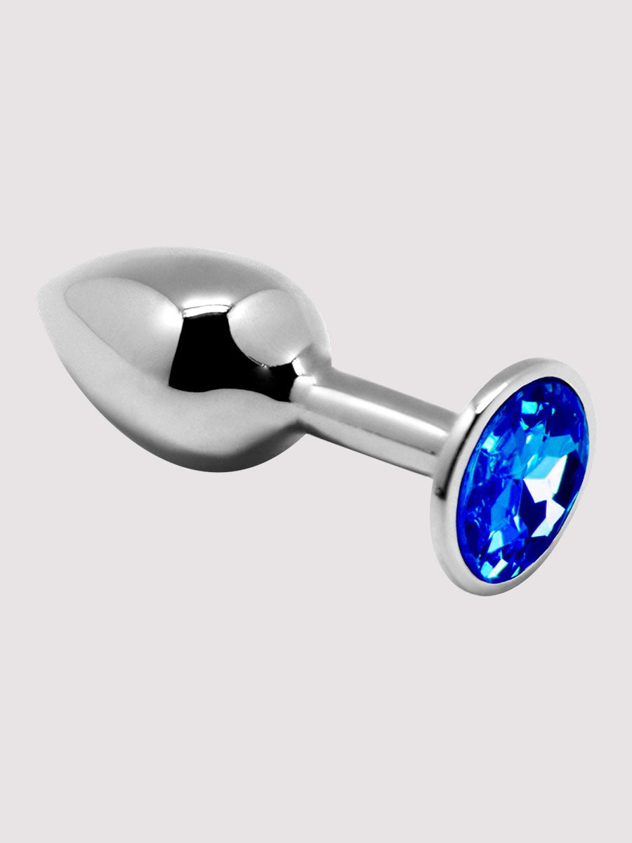 Plug anal bijou mini métal L bleu