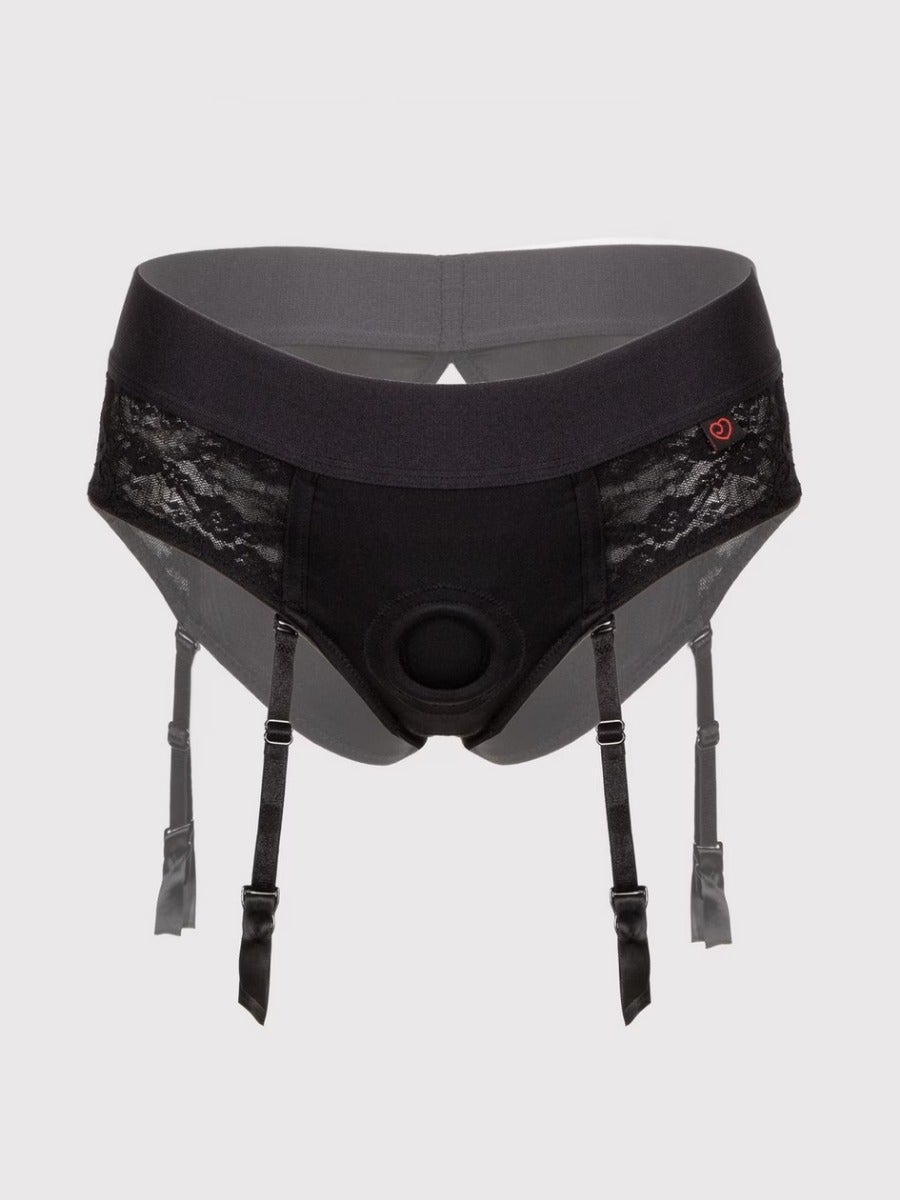 Lovehoney Culotte harnais unisexe en dentelle, ouverte à l'entrejambe -L/XL 5