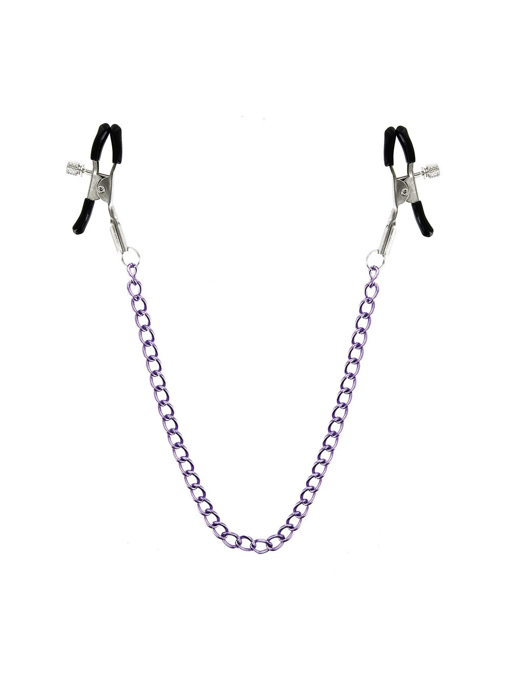 Pinces à Tétons avec Chaîne en Métal Violette