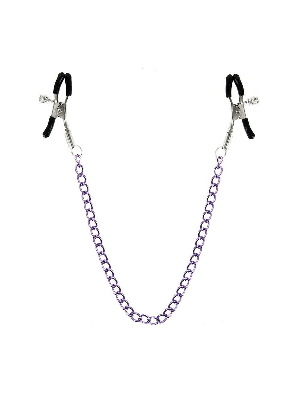 Pinces à Tétons avec Chaîne en Métal Violette