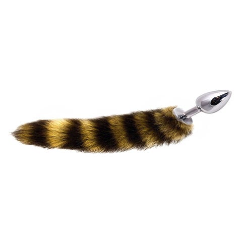 Plug Anal Large Jewellery Plug Silver Stripe Tail 