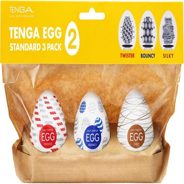 Masturbateurs Egg Wonder Pack de 3 (Twister, Bouncy, Silky)