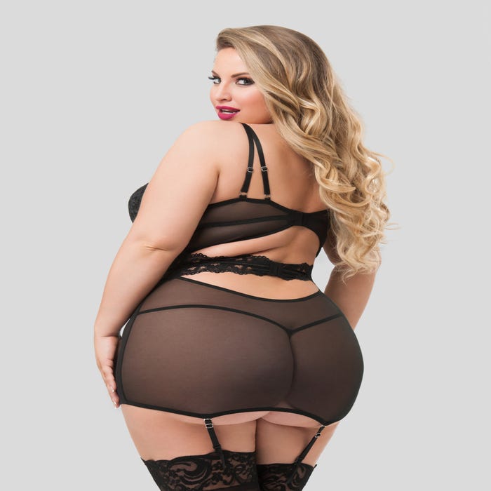Nuisette porte-jarretelles Parisienne noir GT