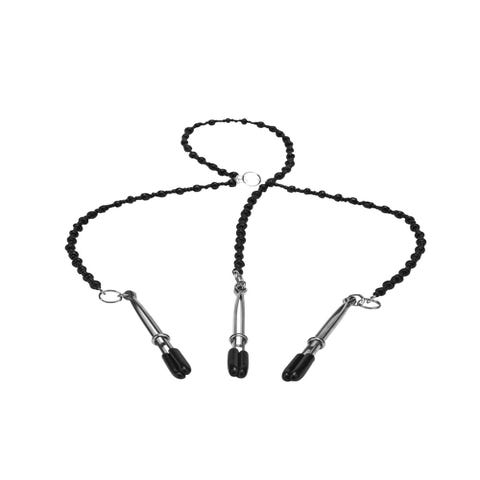 Pinces à Seins & Clitoris Y-Style Deluxe Beaded