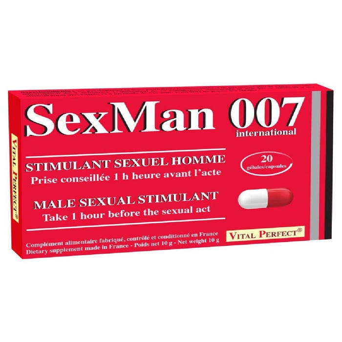 Aphrodisiaque SexMan 007 20 Gélules