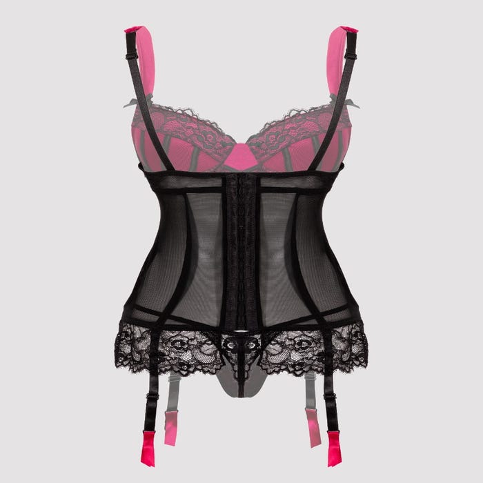Corset porte-jarretelles Boudoir Belle fuchsia