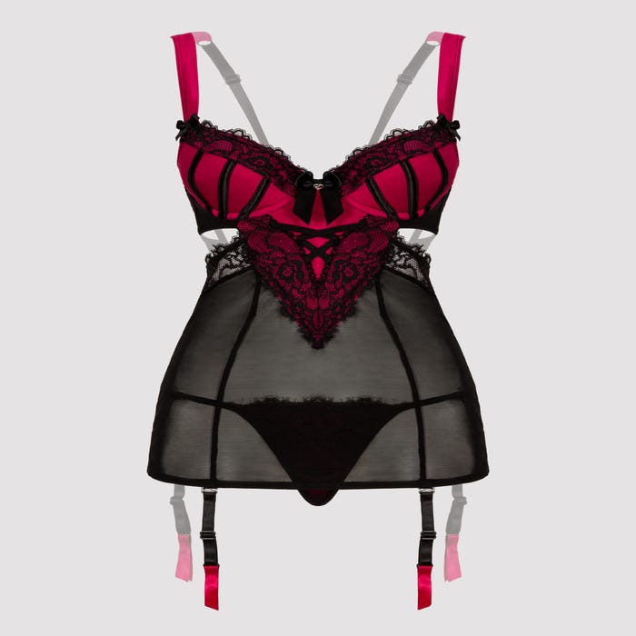 Nuisette porte-jarretelles Boudoir Belle fuchsia