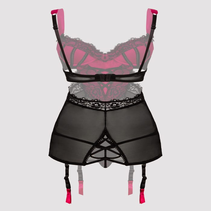 Nuisette porte-jarretelles Boudoir Belle fuchsia