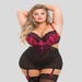 Nuisette porte-jarretelles Boudoir Belle fuchsia GT