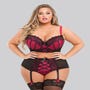 Ensemble 2 pièces ouvert Boudoir Belle fuchsia GT