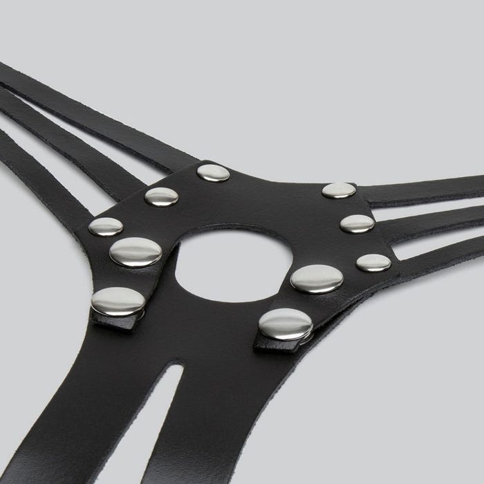 Harnais strap-on en cuir Deluxe