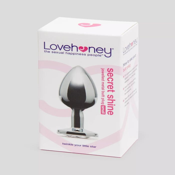 Plug anal bijou Secret Shine small transparent 124 g