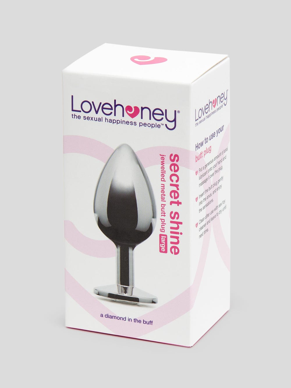 Plug anal bijou Secret Shine large transparent 331 g