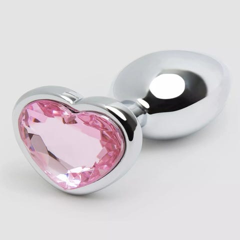 Plug anal bijou coeur Secret Shine rose small