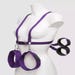 Harnais de corps avec menottes Purple Reins