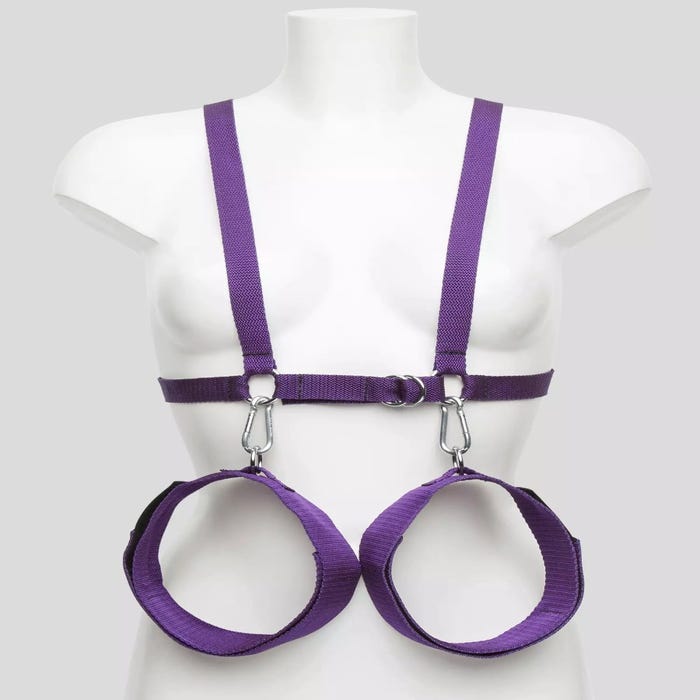 Harnais de corps avec menottes Purple Reins